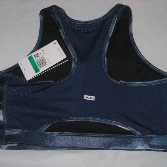 Nike Dri-FIT Swoosh DD1199-493 Women's Ashen Slate/Midnight Navy Sports Bra XL - Picture 4 of 4